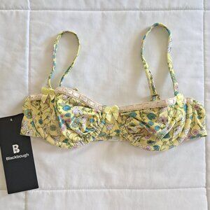 NWT Blackbough Swim Georgia Ruched Underwire Top / Le Jardin - XS